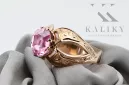 Originál Vintage 14K Produkt s Pink Gold Ametyst Ring Vintage VRC135r štýl